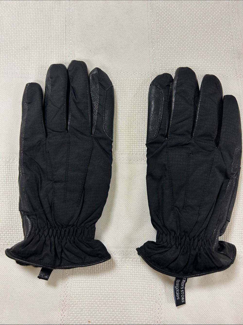 Blooming Dales Black Men's Leather Winter Gloves XL image 2